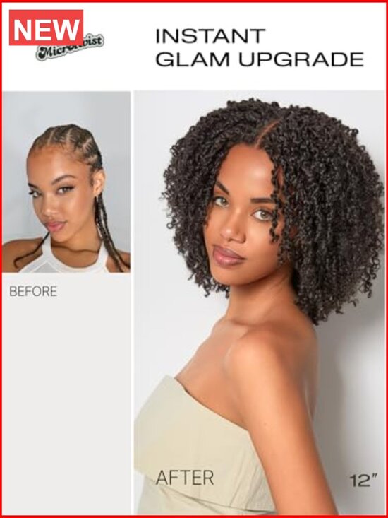Synthetic 11X4 HD Lace Frontal Wig 200% Density Micro Twist Curly Fluffy main image 5